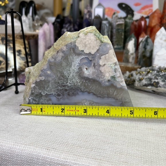 Green quartz flower agate slab - Picture 6 of 8